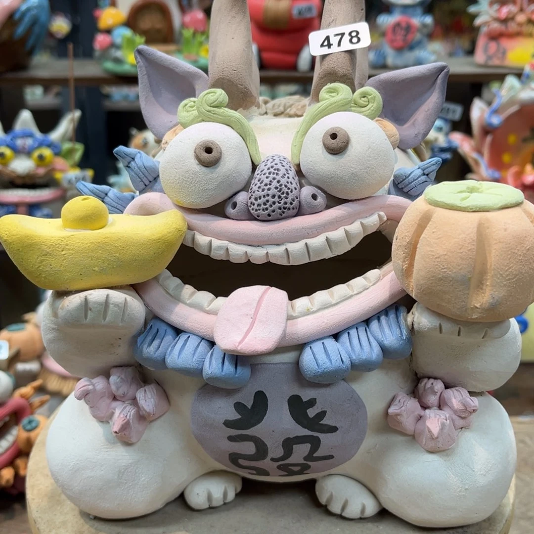 陶瓷纯手工抽象陶瓷摆件478