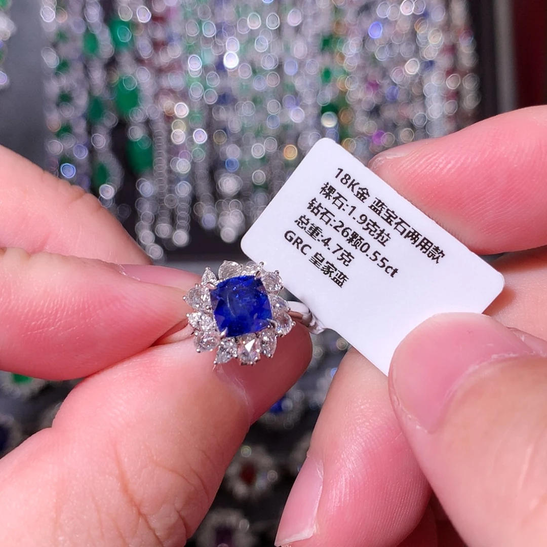 【闪购商品】蓝宝石戒指18K金镶嵌