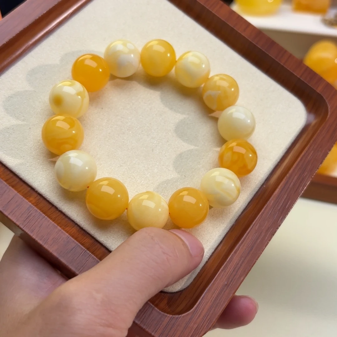 琥珀未镶嵌裸石15mm+高品多宝