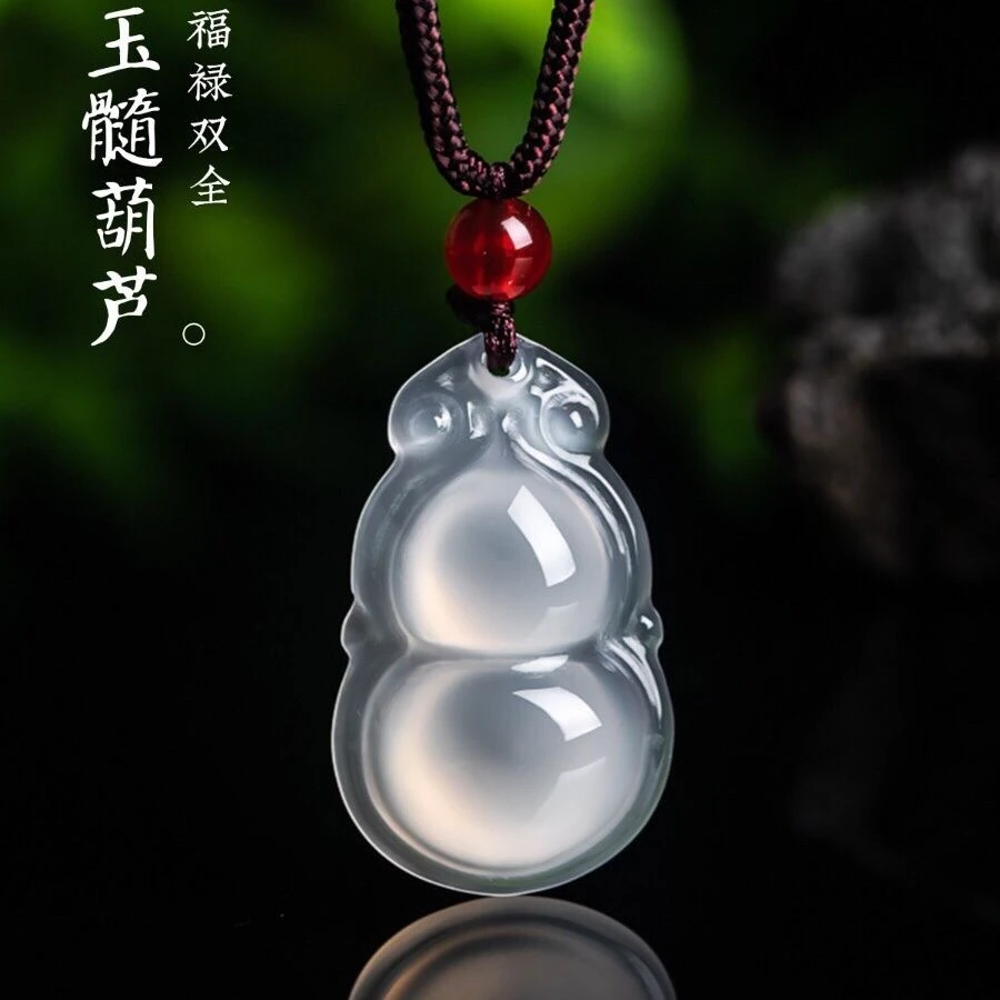 葫芦吊坠天然原矿玛瑙转运项链招财玉髓挂件吉祥随身挂饰男女同款