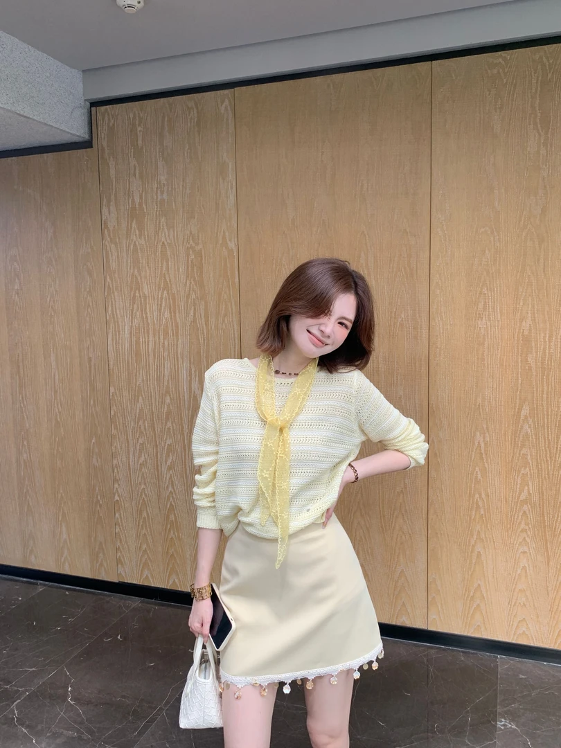 【芝士Cheese】浪漫时区 气质时尚百搭宽松圆领休闲上衣