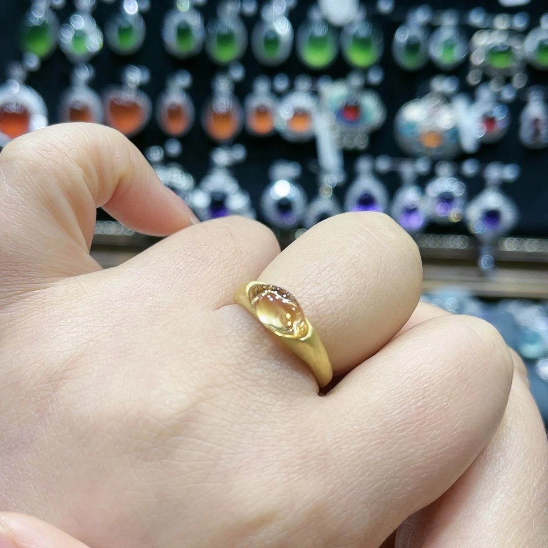 戒指银S925镶嵌水晶