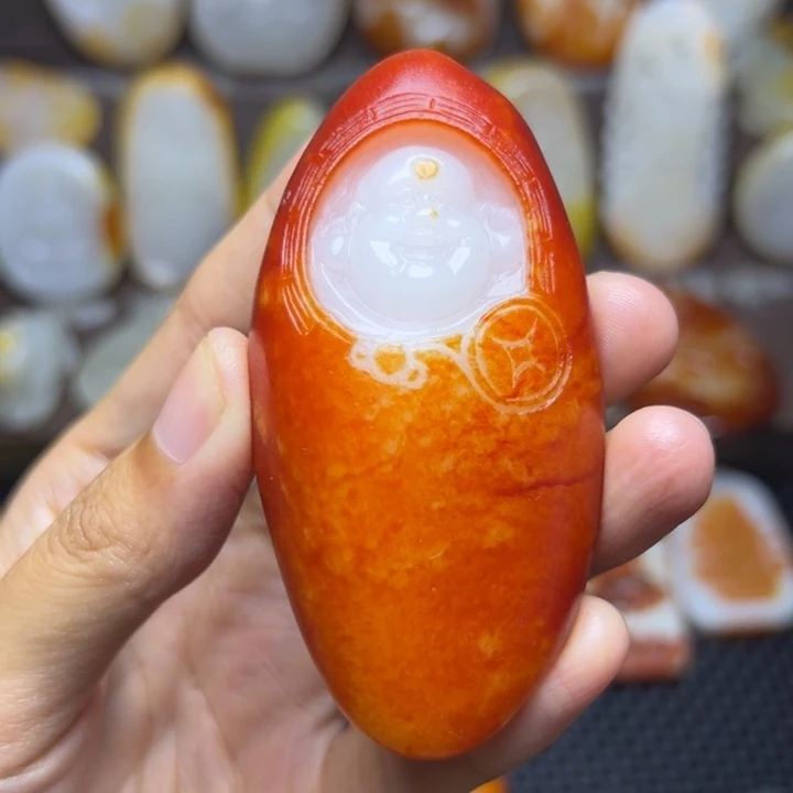 狼***哥和田玉未镶嵌颈饰