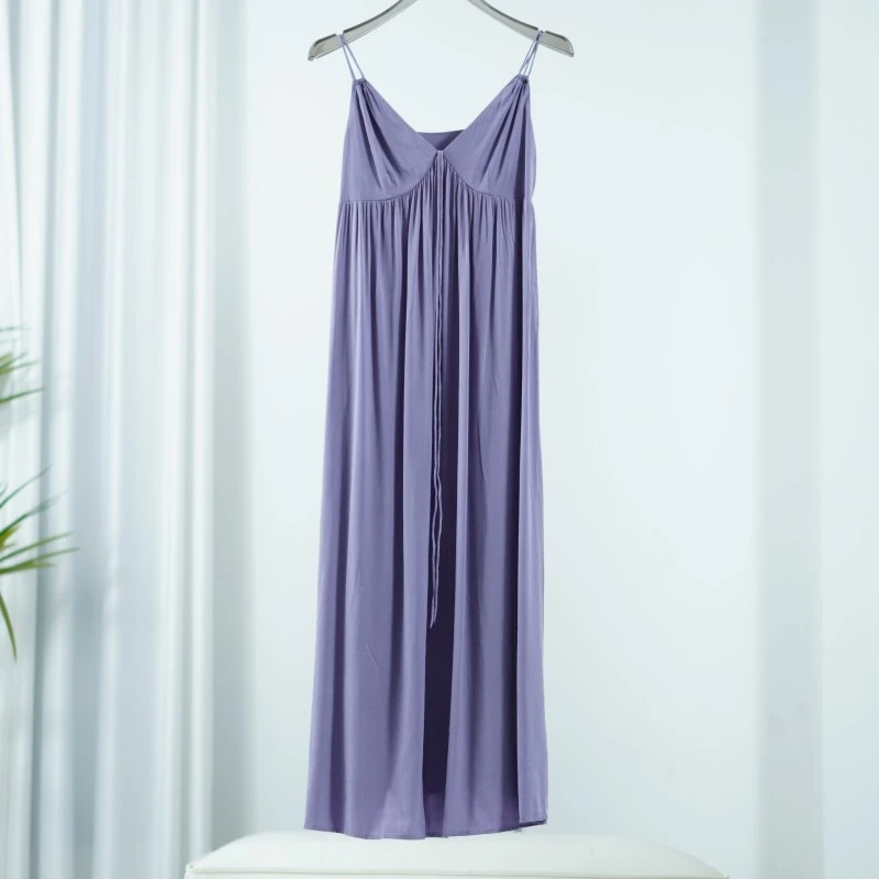 莉推荐【三C・伊】S600-1 清凉吊带连衣裙紫色Y22310943L40