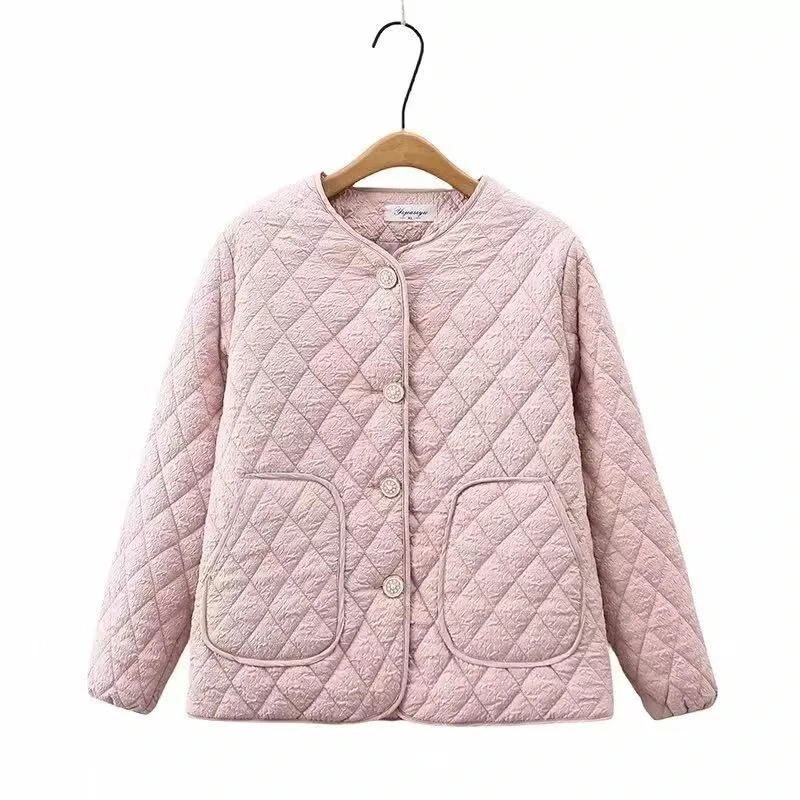 2160短外套女冬季长袖厚款保暖棉衣外套小香风外套