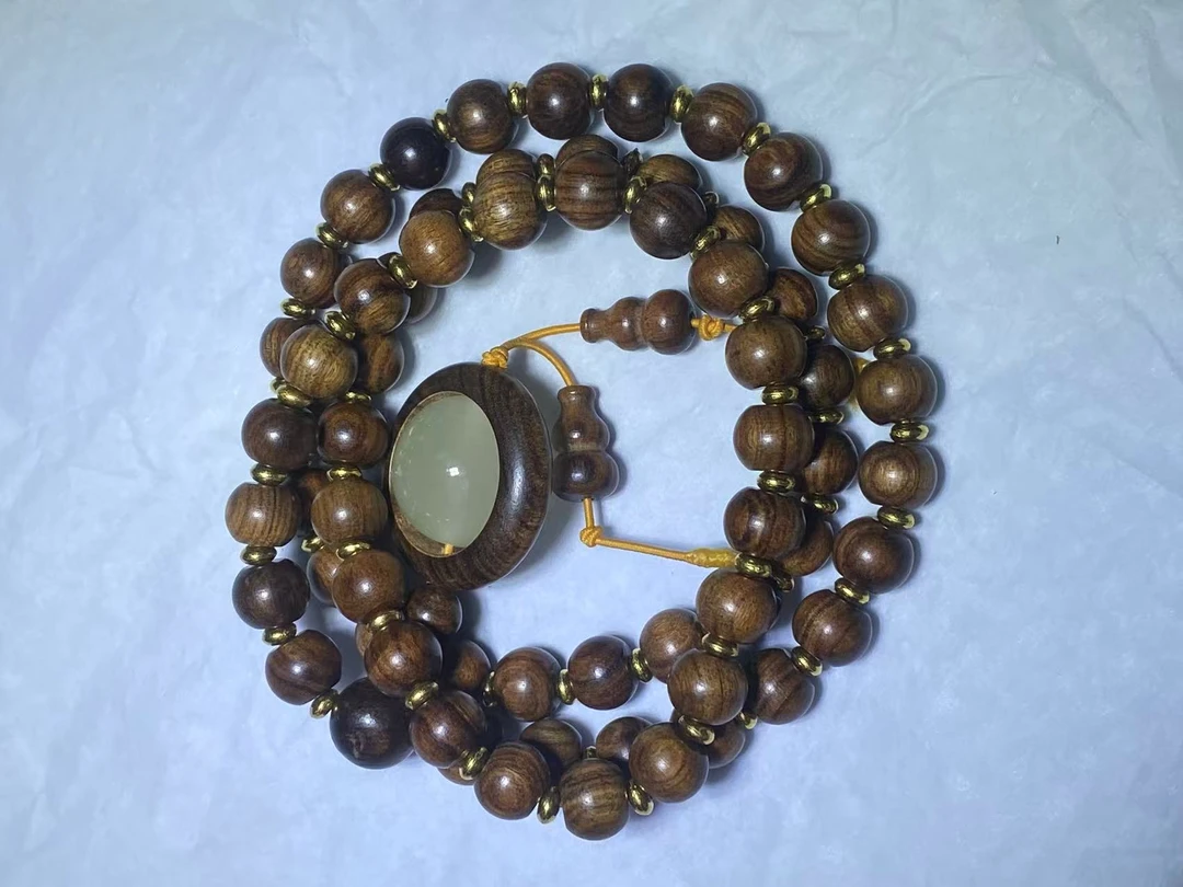 S0049黑花梨夜光苹果珠【无礼盒】