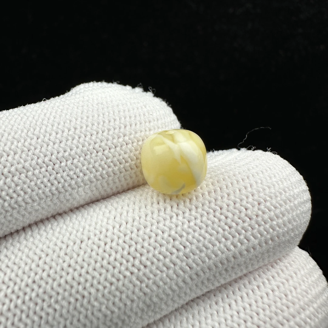 R9631天然蜜蜡俄料妖花墩子 8.7*8mm支持鉴定 假一罚四