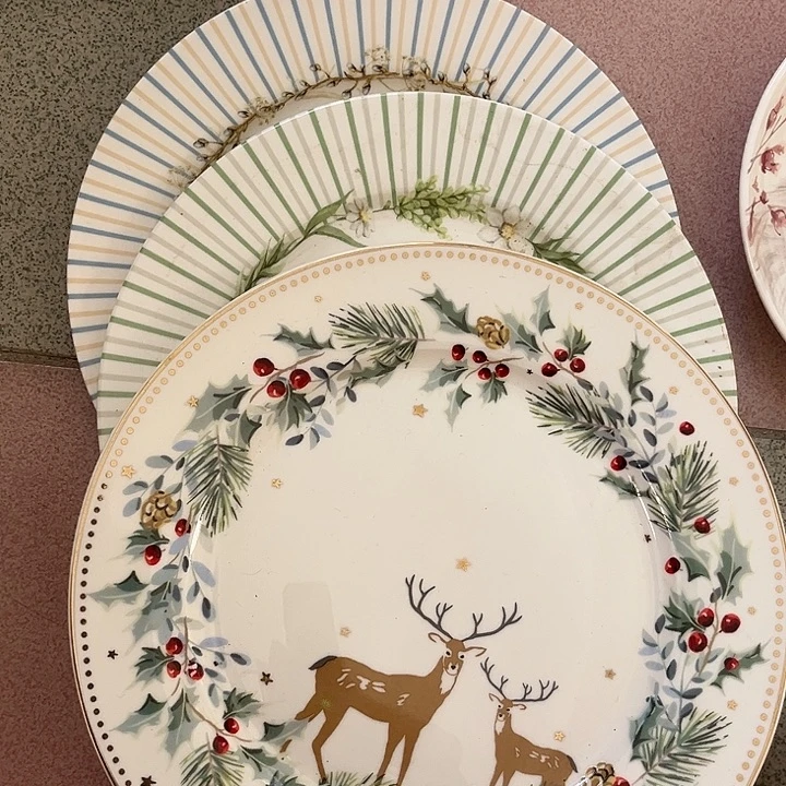 云***谣新骨瓷7.5寸2个8寸1个微瑕完美主义者慎拍