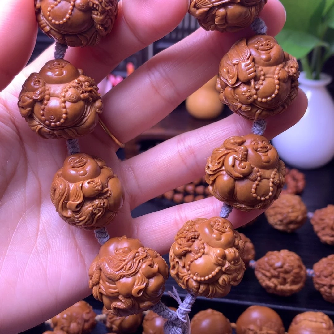手串/手链橄榄核龙童子弥勒27尺寸