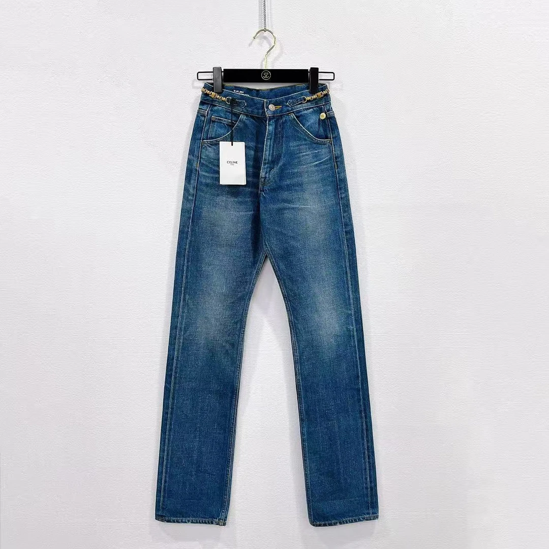 未使用 Celine/思琳 纯色水洗牛仔裤