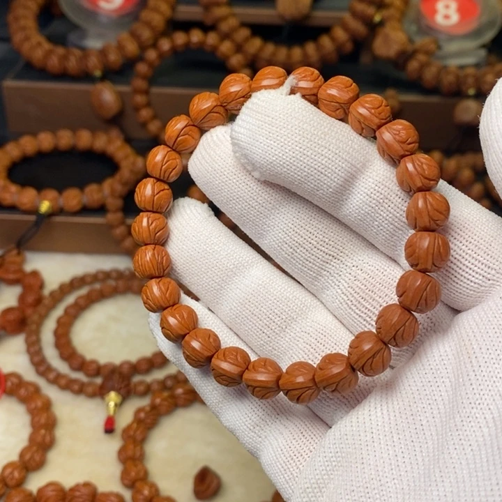 L***y手串桃核秦岭龙纹桃核