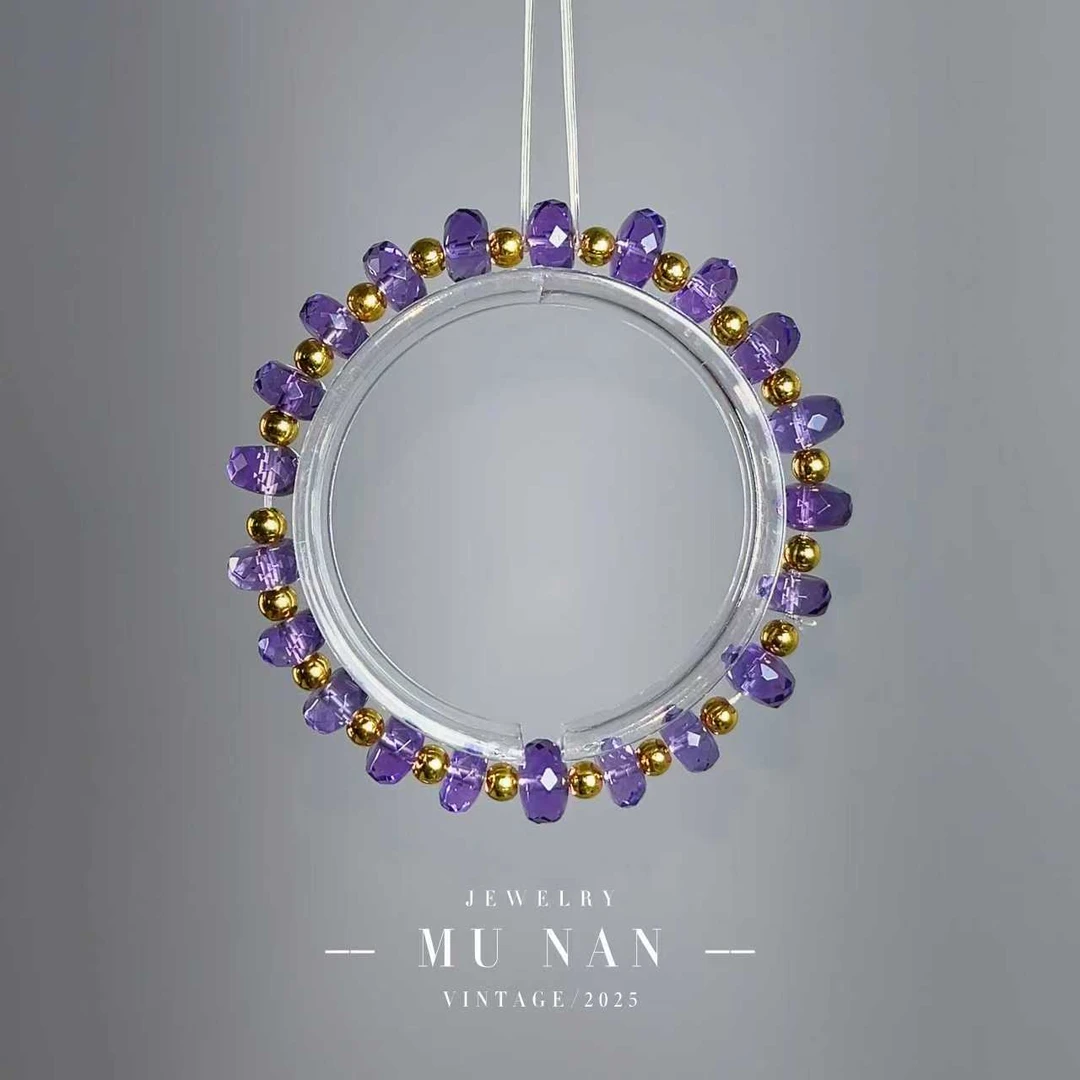 【紫晶星辰】天然巴西多切面紫水晶手串（多样性发其一）