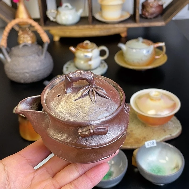 燃薪柴烧茶器竹节宝瓶