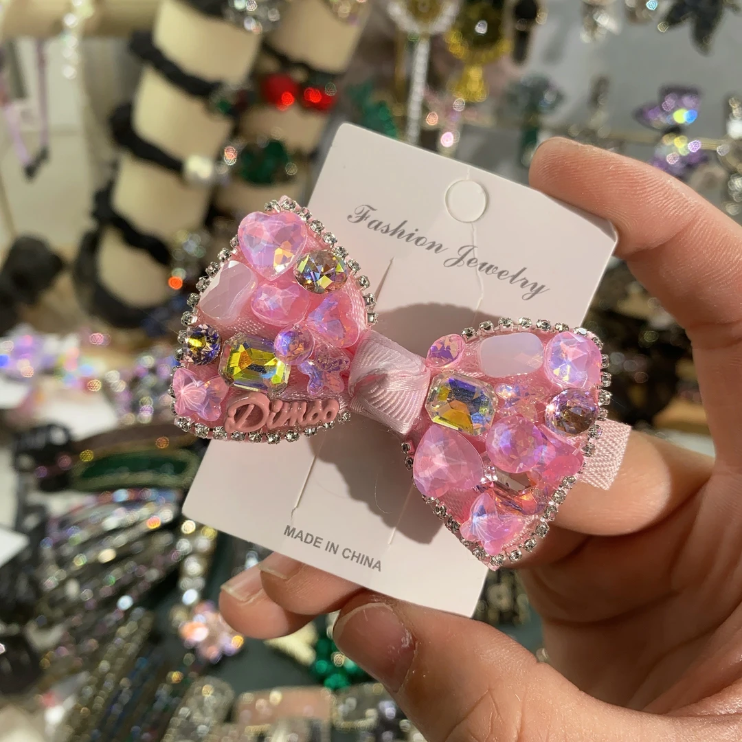 Y0145-高定-蝴蝶结-小仙女-彩色-鸭嘴夹≈7cm