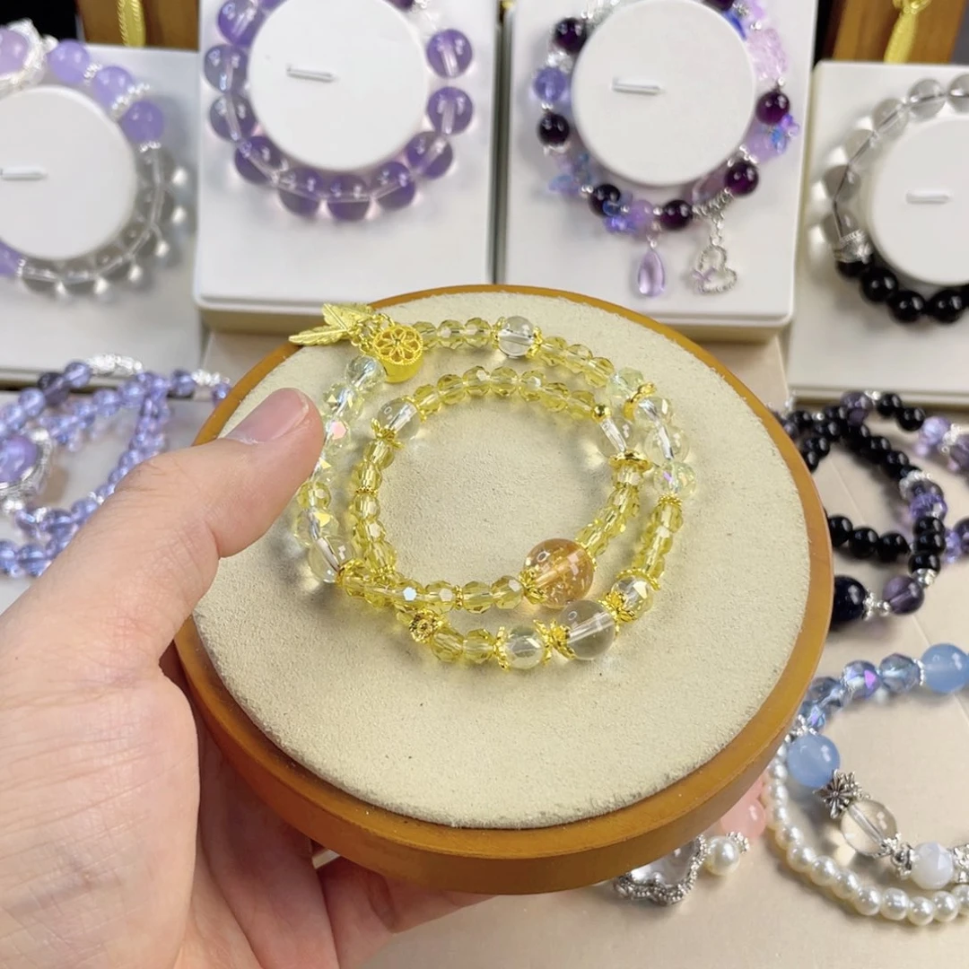 针钠钙石手饰银S925镀金镶嵌