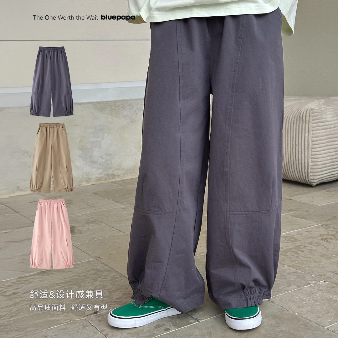 【随行裤】蓝小爸童装女童休闲裤春季新款宝宝宽松显瘦百搭长裤