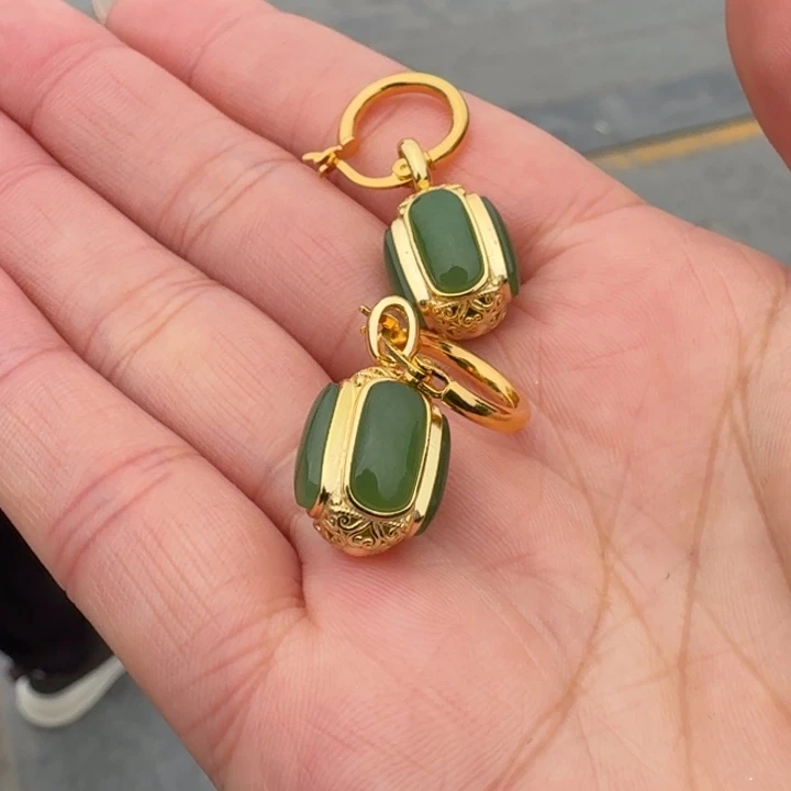 和田玉银S925镶嵌颈饰