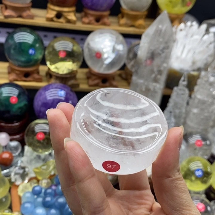 石材天然白水晶底座