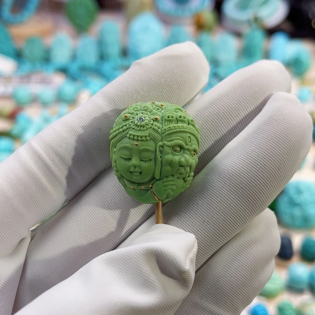 绿松石珠宝奇石未镶嵌