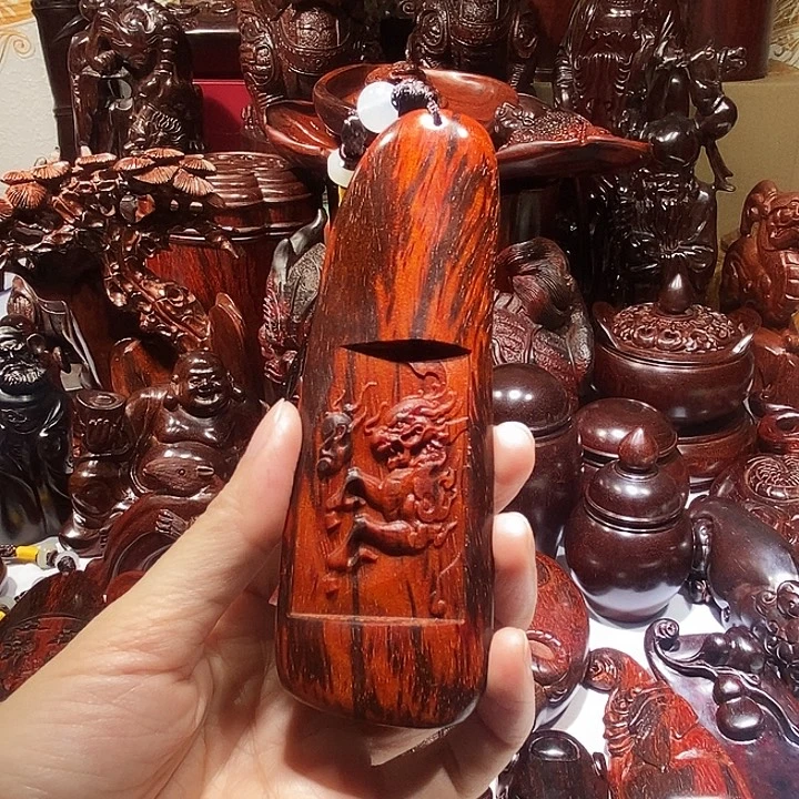 小叶紫檀印度小叶紫檀麒麟小挂件工艺品