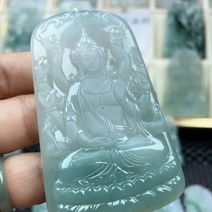 颈饰未镶嵌翡翠1****3天然翡翠A货千手观音