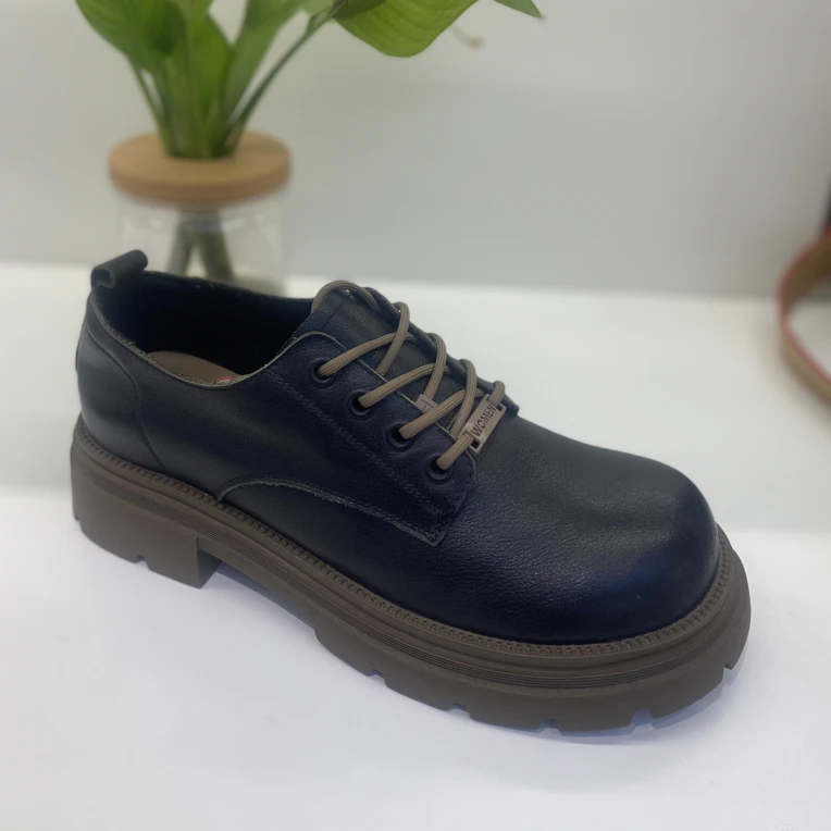 秋季厚底系英伦风百搭时尚女乐福鞋