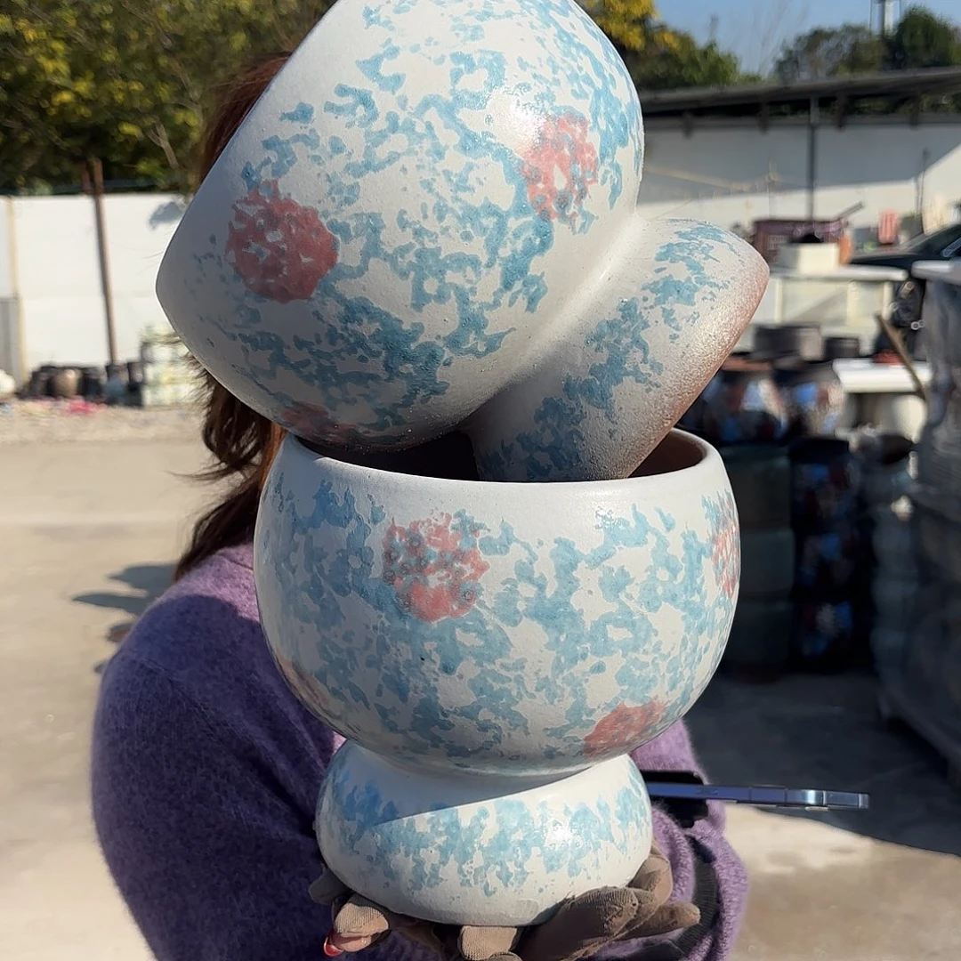 口径19高度19两个蓝粉球
