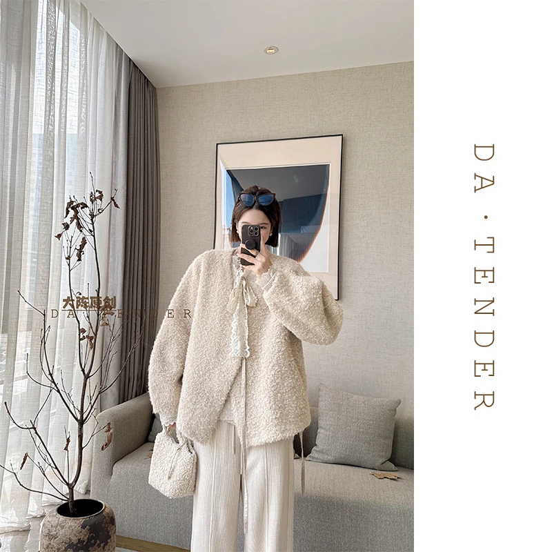 DA-【清-冬款】燕麦暖咖毛绒外套-2777NK