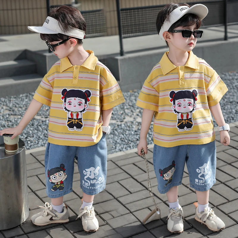 男童夏装套装哪吒儿童休闲时尚服装宝宝夏季薄款衣服潮酷痞帅童装