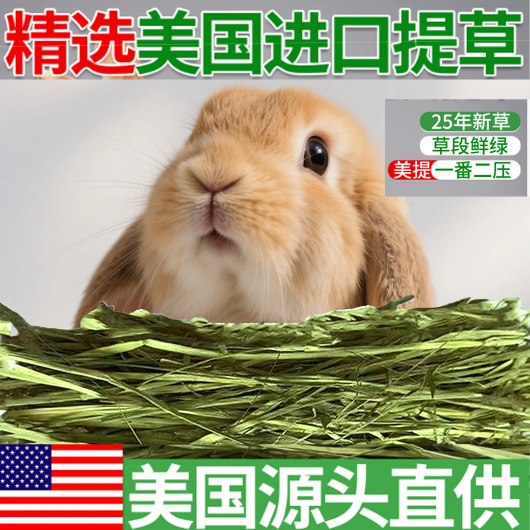 进口提草提摩西草兔子干草饲料兔粮晒干草段荷兰猪龙猫粮食兔牧草