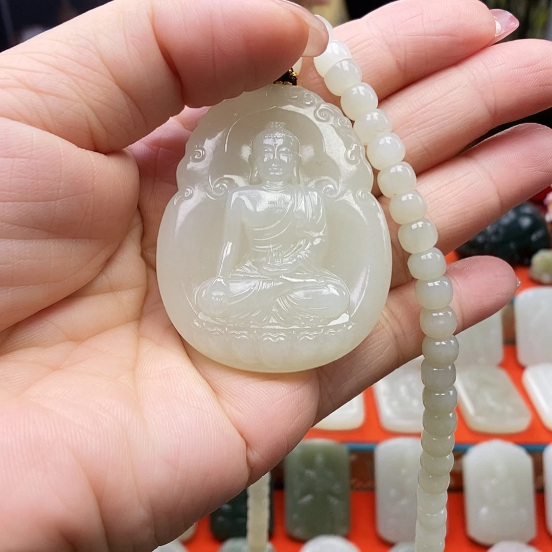 颈饰未镶嵌和田玉风*雨