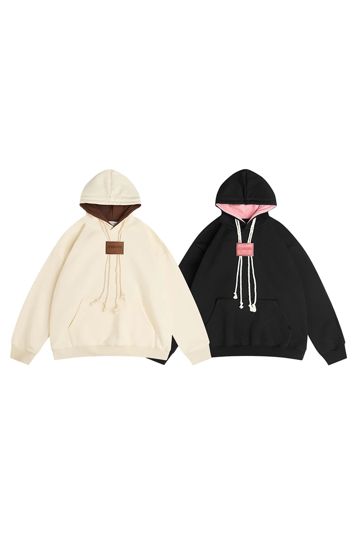 卫衣宽松开衫卫衣常规纯色连帽情侣上衣不起球潮流套头外套男女款