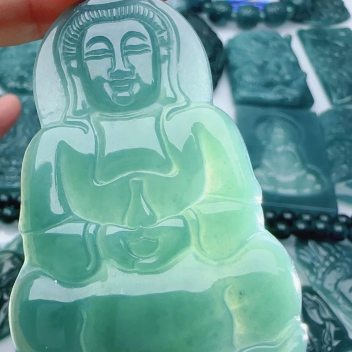 翡翠未镶嵌颈饰多样性发货天然A货翡翠