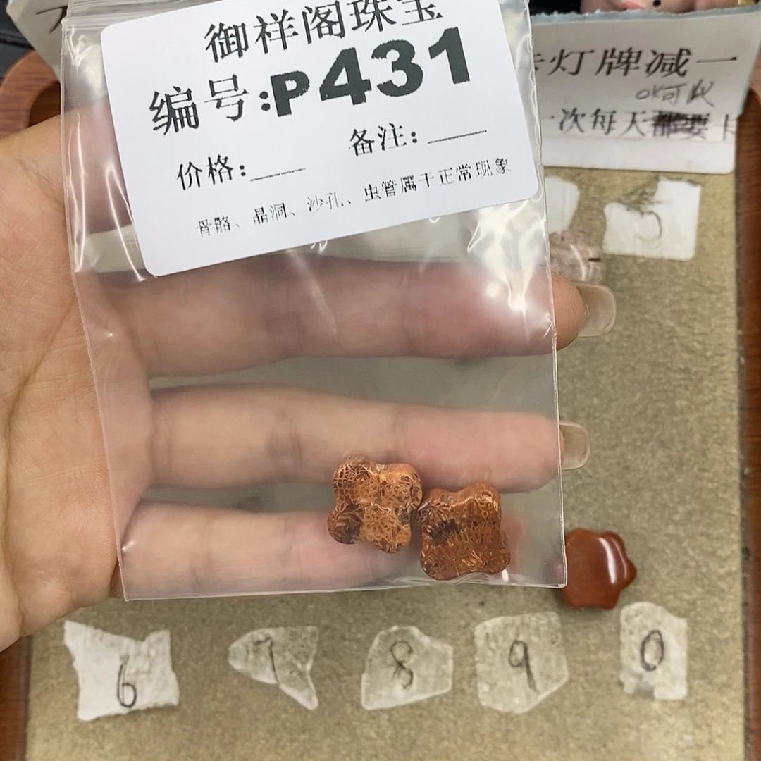 硅化珊瑚（珊瑚玉）未镶嵌颈饰变***绘