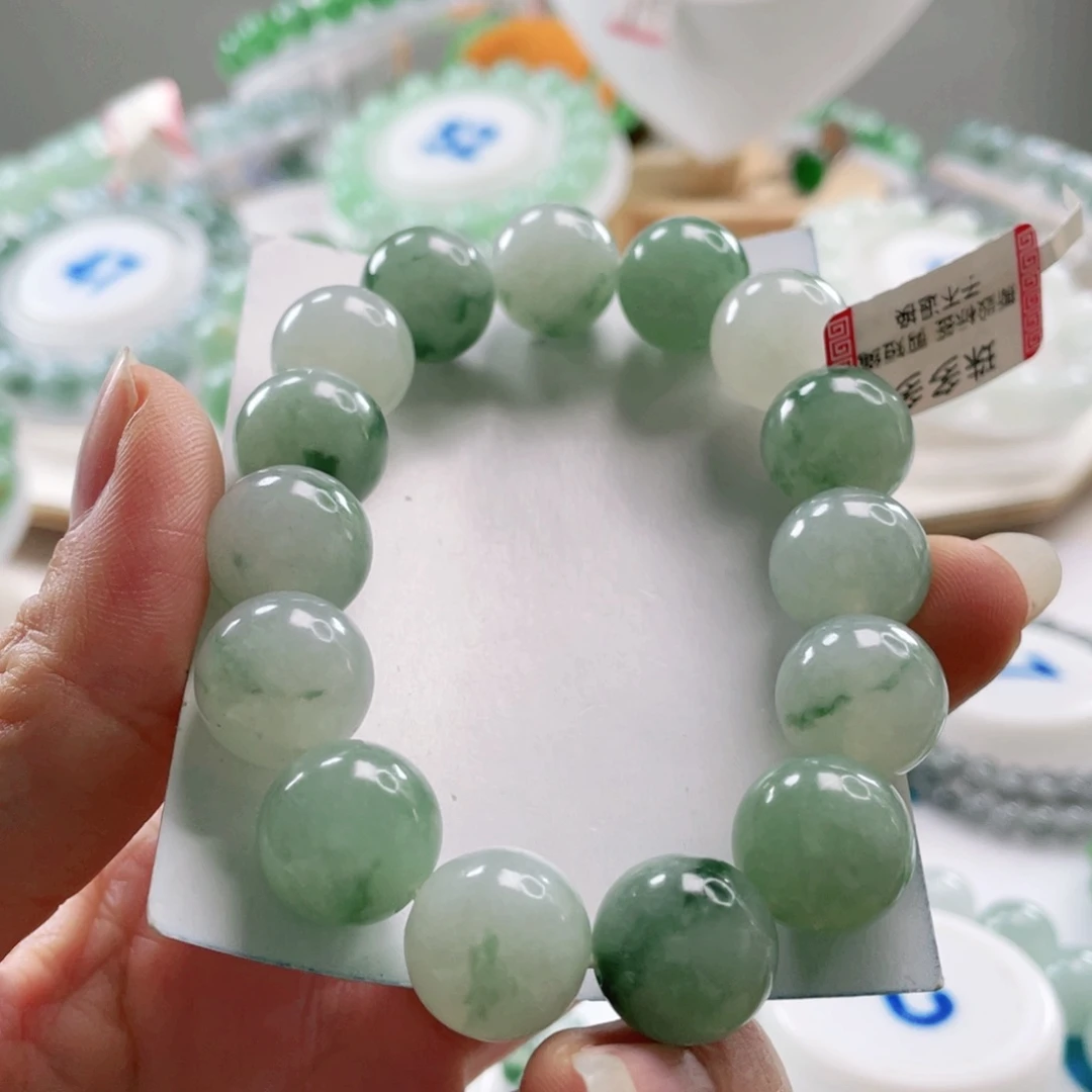 翡翠未镶嵌手链手串14+