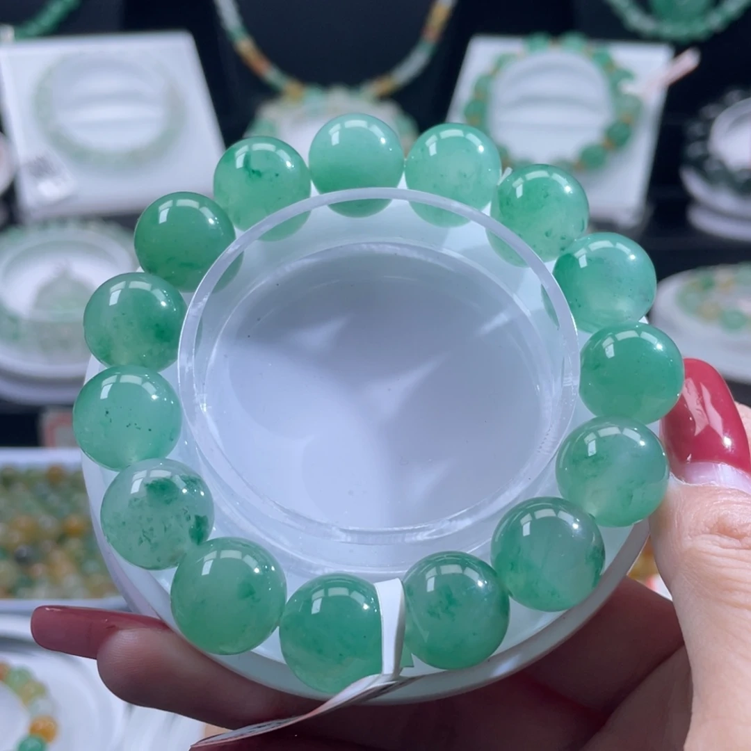 石英质玉（非洲翠）未镶嵌手串