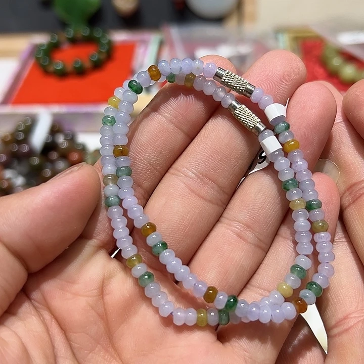 翡翠未镶嵌手串多样性发货拍一发一