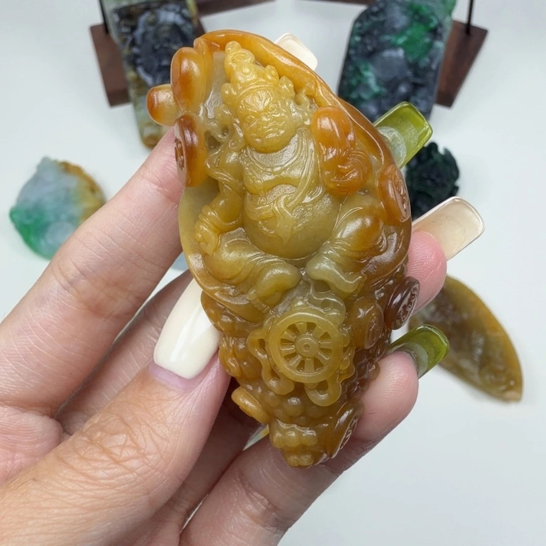 定制翡翠未镶嵌财神