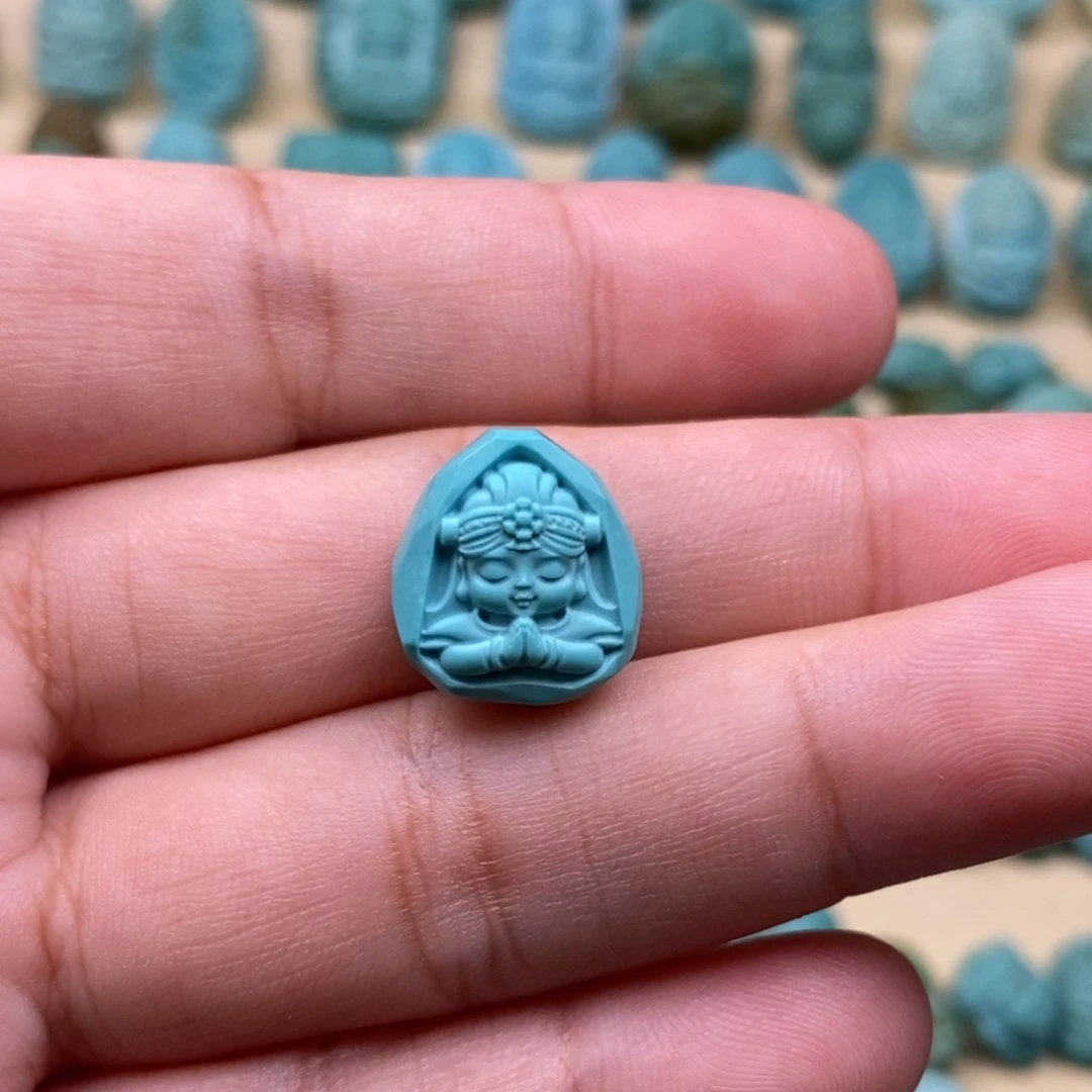 多***心未镶嵌绿松石吊坠(不含链)