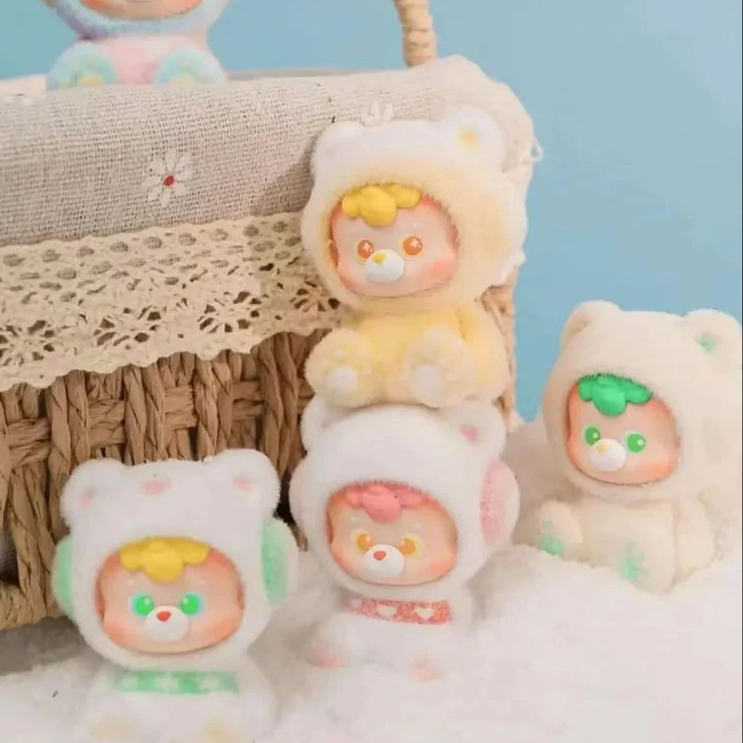 【5人小火车】diudiubaby你的小熊系列mini萌粒潮玩手办摆件