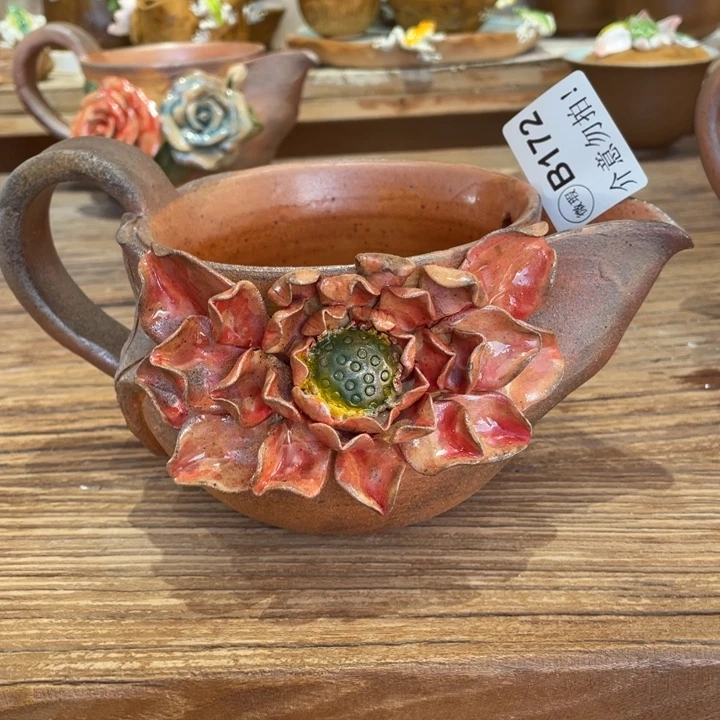 柴烧茶器今天新品出窑手工茶器