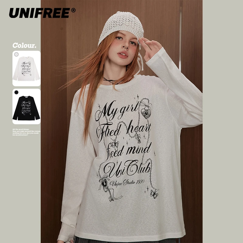 0353【金拐子专属】UNIFREE韩版针织长袖T恤U251G843G1W1