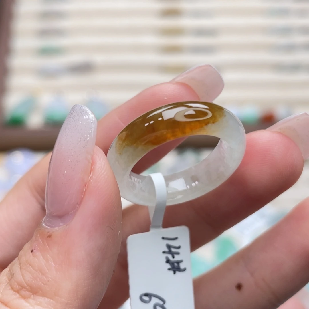 翡翠未镶嵌戒圈a26港圈14一口糖