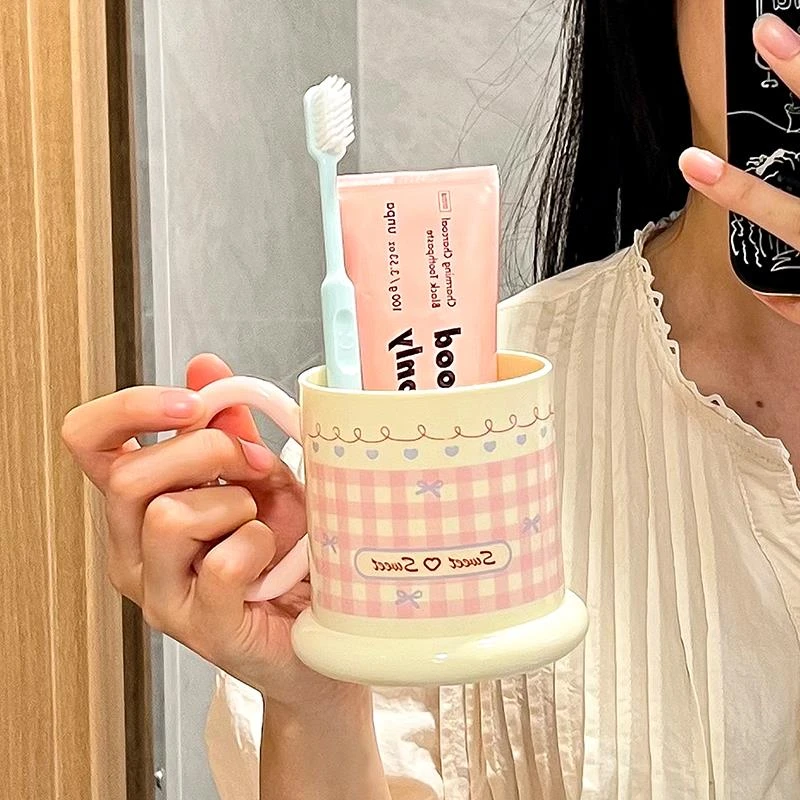 SMVP漱口杯子刷牙杯洗漱杯2025新款家用情侣闺蜜牙具牙缸牙刷杯高