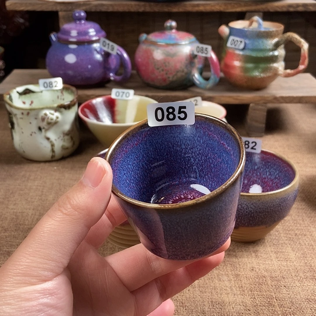 玩***猫瓷片钧瓷茶壶茶具