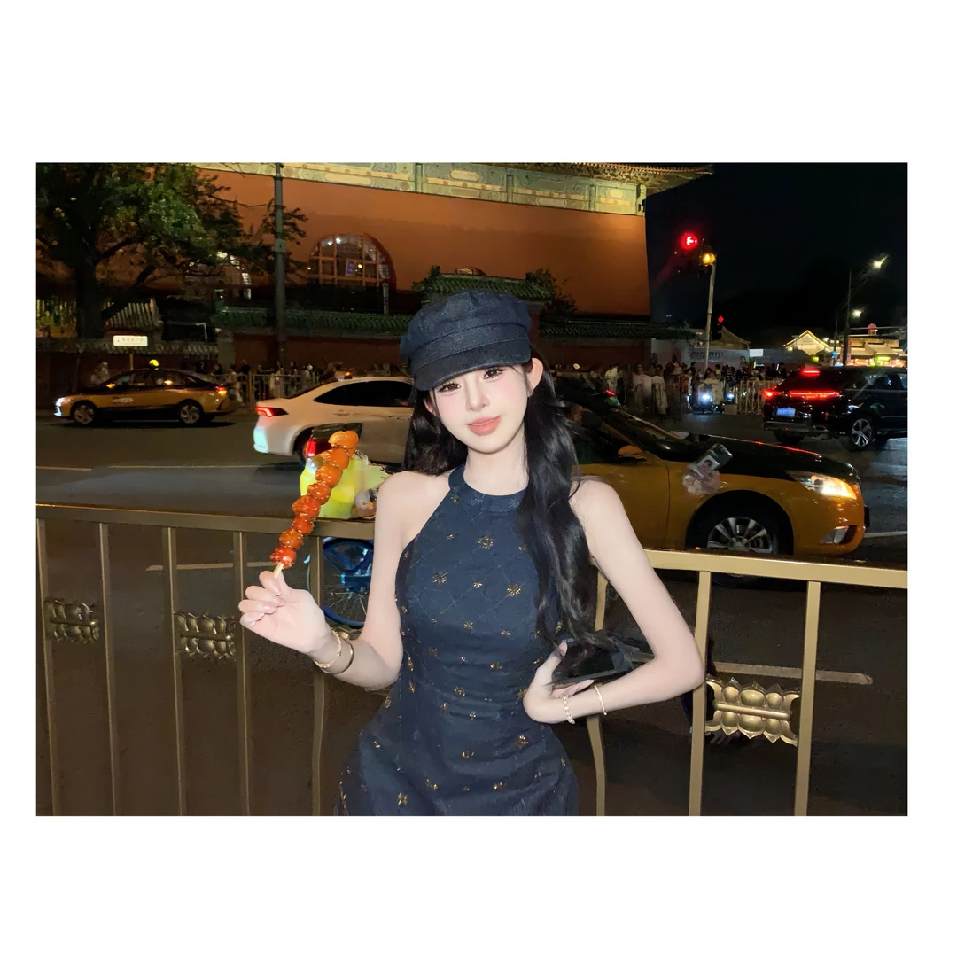 天鹅er 【京城贵女】显瘦短款复古法式连衣裙E25Q1864