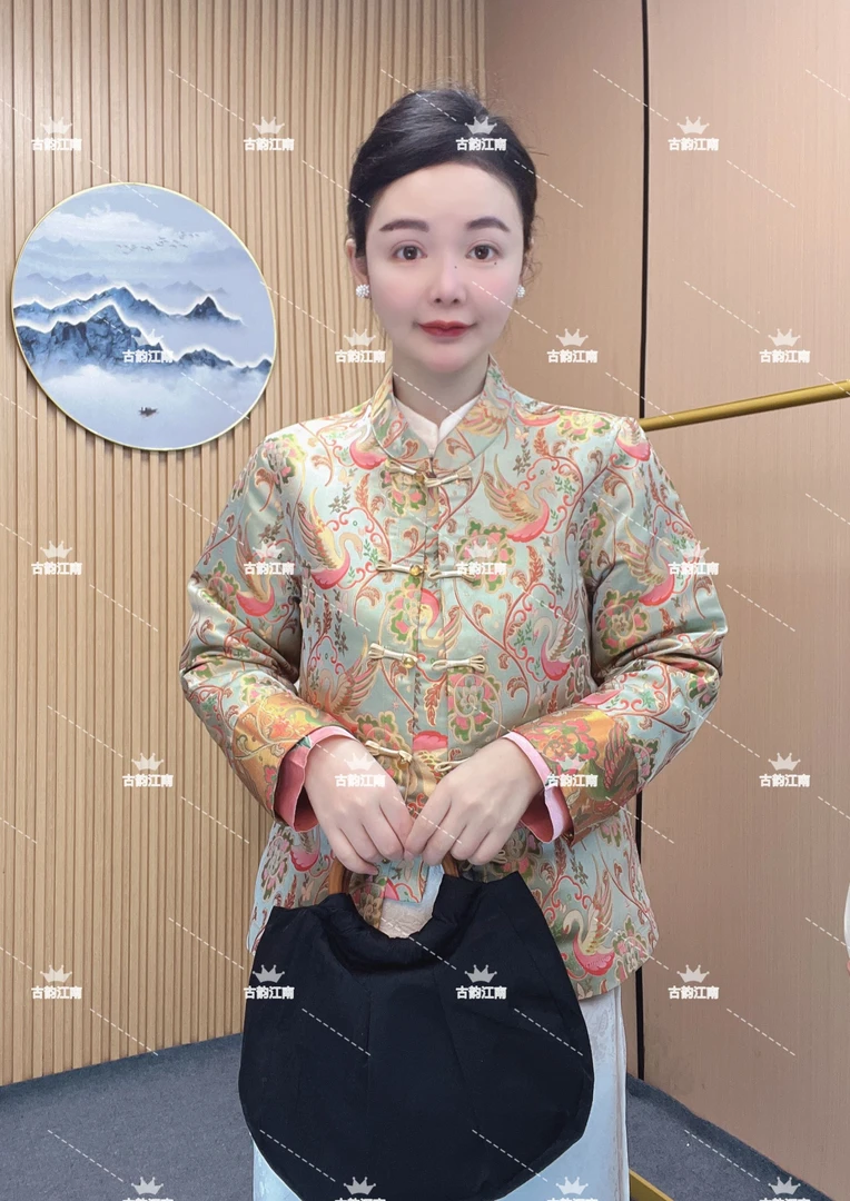 【古韵江南】专属定制·注重品质双面双穿重磅织锦提花天鹅外套D2162