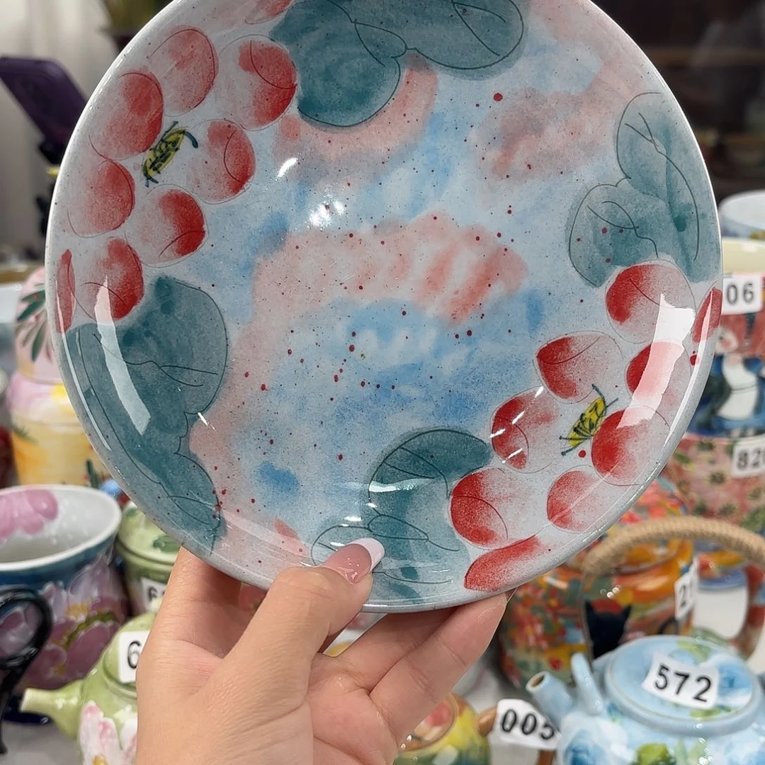 瓷片景德镇手绘高温釉下彩陶瓷茶具