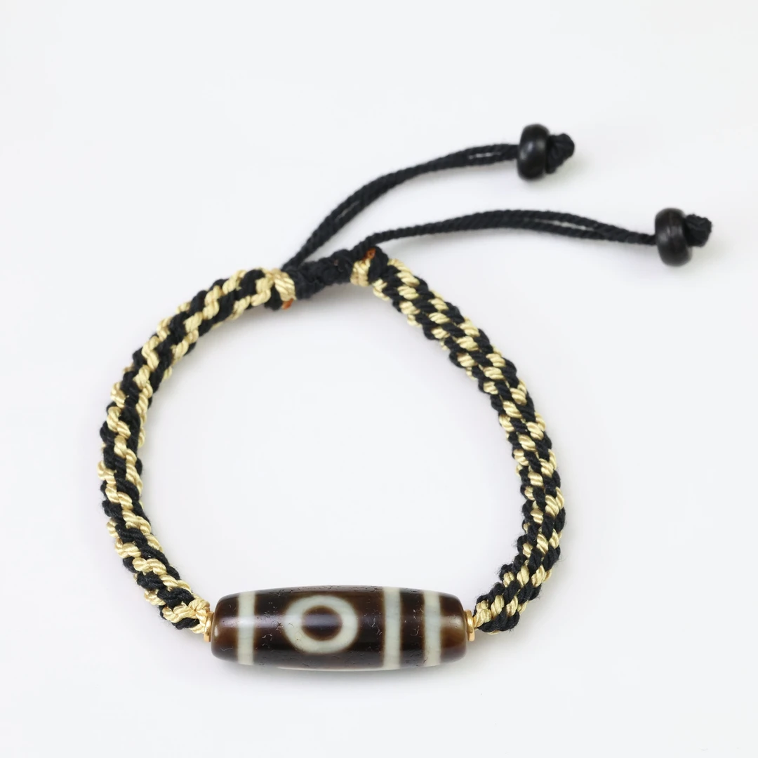 折线二眼天珠玛瑙手链 男女同款主珠尺寸约31*10mm