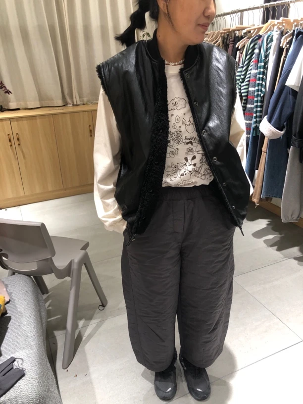 东大门常规简约风马夹套装保暖立领女装加厚黑色秋冬